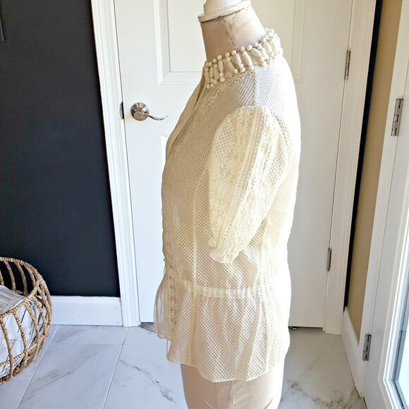 NWT! VINTAGE Inspired SILK BLOUSE Elie TAHARI - Picture 4 of 7